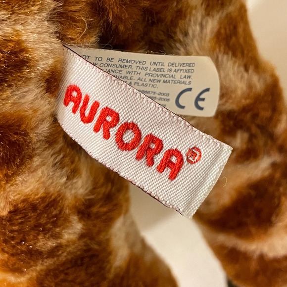 Aurora Babies Giraffe Plush Stuffed Animal Toy Brown Spotted Zoo Pal Kids - Picture 6 of 8